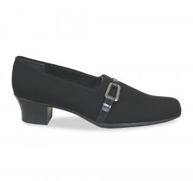 Munro Shoes | WOMEN'S CINDI-Black Stretch Fabric