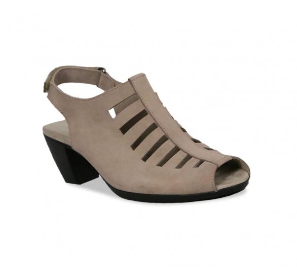 Munro Sandals | WOMEN'S ABBY-Taupe Nubuck - Click Image to Close