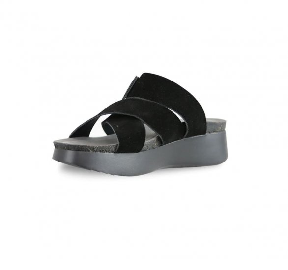 Munro Sandals | WOMEN'S SOFIA-Black Suede - Click Image to Close