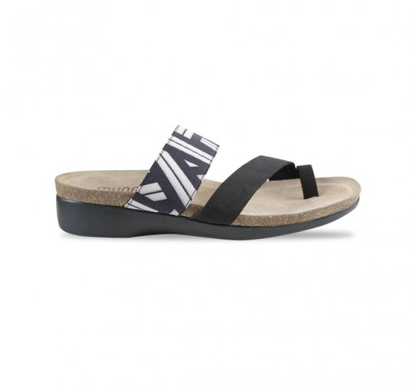 Munro Sandals | WOMEN'S ARIES-Black/White - Click Image to Close