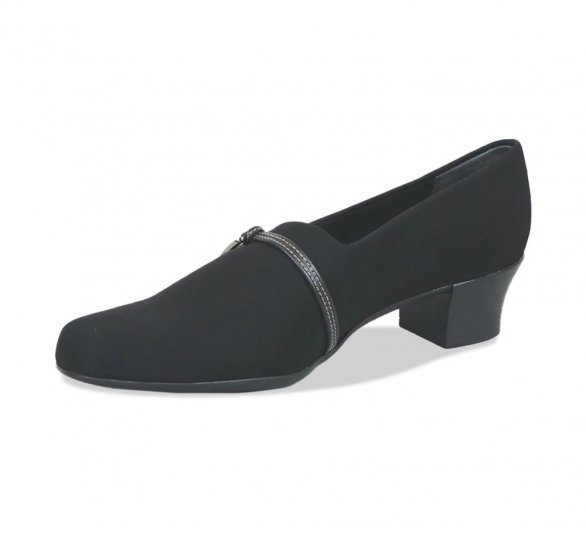 Munro Shoes | WOMEN'S CINDI-Black Stretch Fabric - Click Image to Close