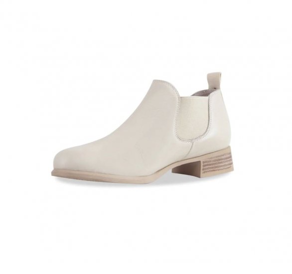 Munro Boots | WOMEN'S BEDFORD-Cream Tumbled Leather - Click Image to Close