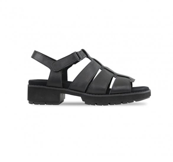 Munro Sandals | WOMEN'S MARLEY-Black Leather - Click Image to Close