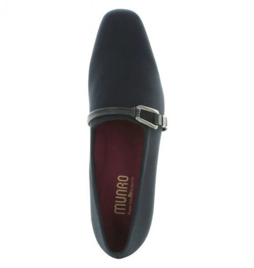 Munro Shoes | WOMEN'S CINDI-Navy Stretch Fabric - Click Image to Close