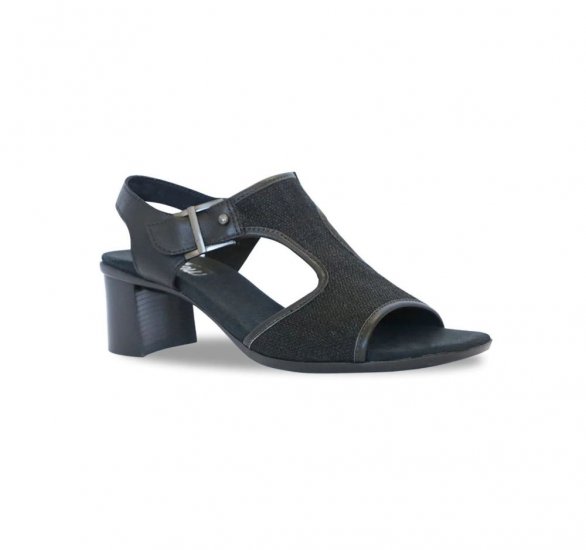 Munro Sandals | WOMEN'S WALLIS-Black Fabric Combo - Click Image to Close