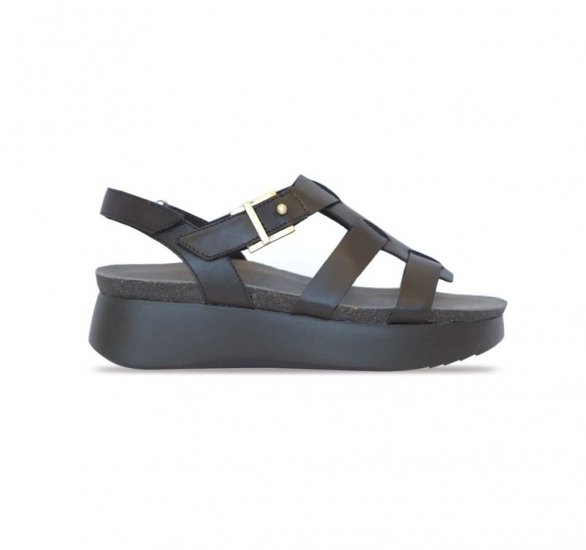 Munro Sandals | WOMEN'S FLYNN-Black Calf - Click Image to Close