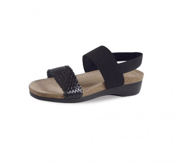 Munro Sandals | WOMEN'S PISCES-Black Woven - Click Image to Close