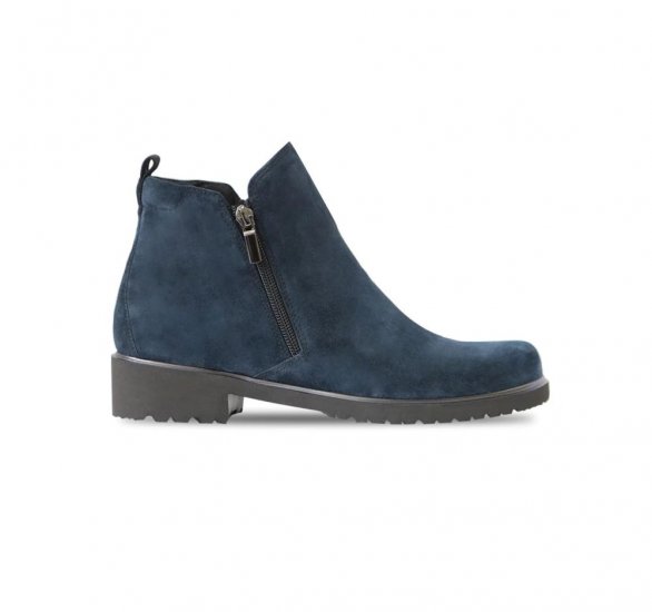 Munro Boots | WOMEN'S ROURKE-Deep Indigo Suede - Click Image to Close