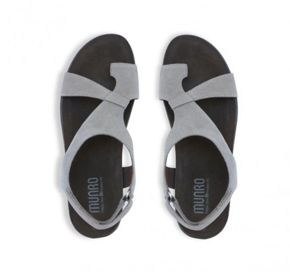 Munro Sandals | WOMEN'S MEGHAN-Slate Grey Nubuck - Click Image to Close