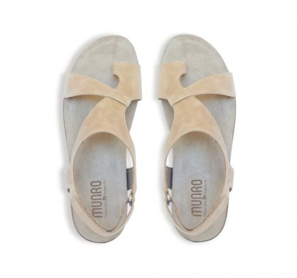 Munro Sandals | WOMEN'S MEGHAN-Natural Leather - Click Image to Close