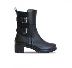Munro Boots | WOMEN'S MOTO-Black Milled Calf Munro Boots | WOMEN'S MOTO-Black Milled Calf
