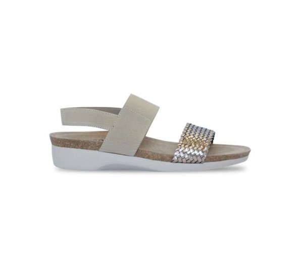 Munro Sandals | WOMEN'S PISCES-Gunmetal Woven - Click Image to Close