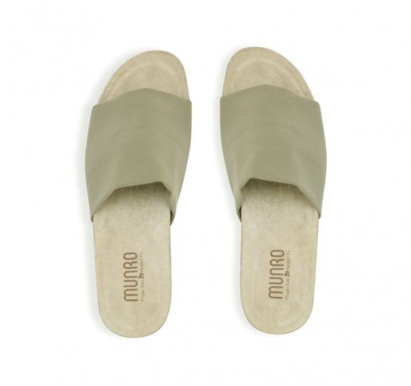 Munro Sandals | WOMEN'S CASITA-Khaki Stretch Fabric - Click Image to Close