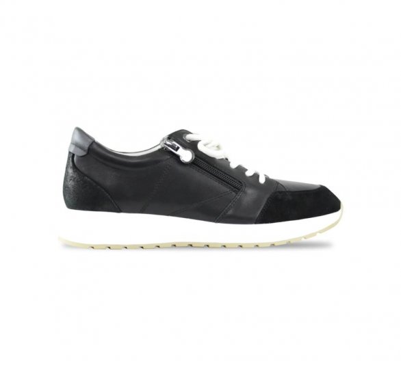 Munro Shoes | WOMEN'S SUTTON-Black Calf/Suede Combo - Click Image to Close