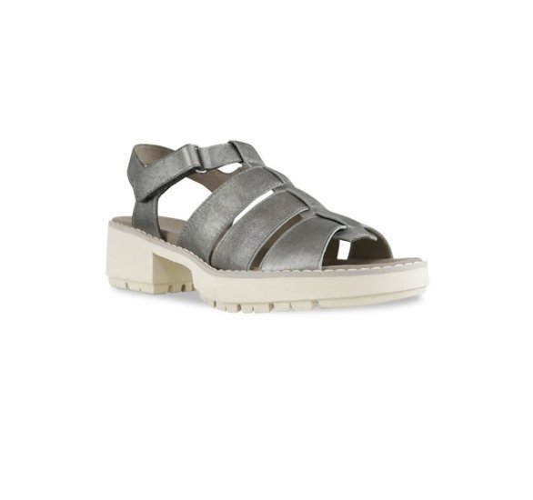 Munro Sandals | WOMEN'S MARLEY-Sivler Metallic - Click Image to Close