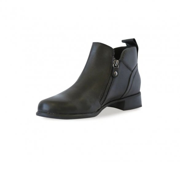 Munro Boots | WOMEN'S NEKO-Black Tumbled Calf - Click Image to Close