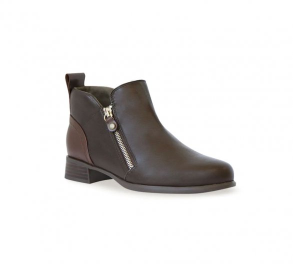 Munro Boots | WOMEN'S NEKO-Chocolate Tumbled Leather - Click Image to Close