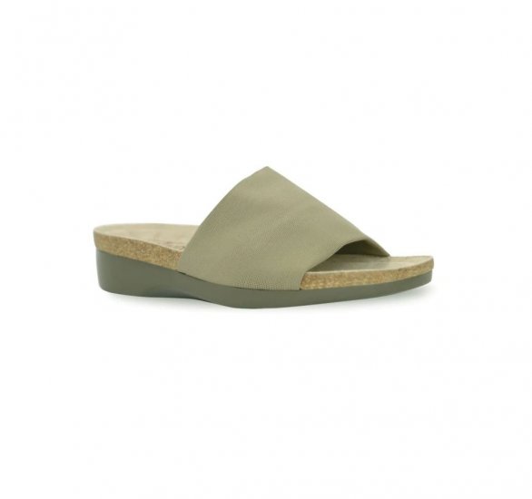 Munro Sandals | WOMEN'S CASITA-Khaki Stretch Fabric - Click Image to Close