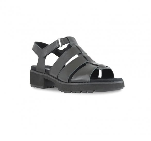 Munro Sandals | WOMEN'S MARLEY-Black Leather - Click Image to Close