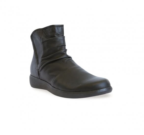 Munro Boots | WOMEN'S SCOUT-Black Leather - Click Image to Close