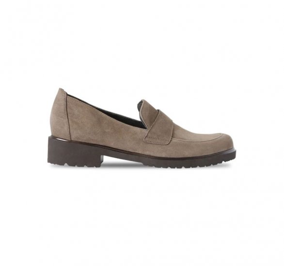 Munro Shoes | WOMEN'S GEENA-Taupe Suede - Click Image to Close