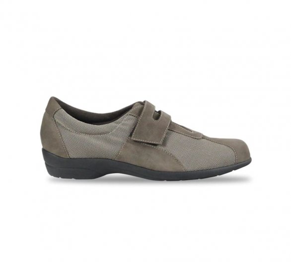 Munro Shoes | WOMEN'S JOLIET-Khaki Fabric/Suede - Click Image to Close