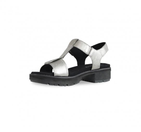 Munro Sandals | WOMEN'S MEL-Silver Metallic - Click Image to Close