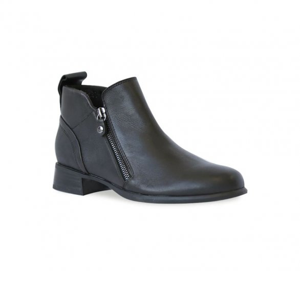 Munro Boots | WOMEN'S NEKO-Black Tumbled Calf - Click Image to Close