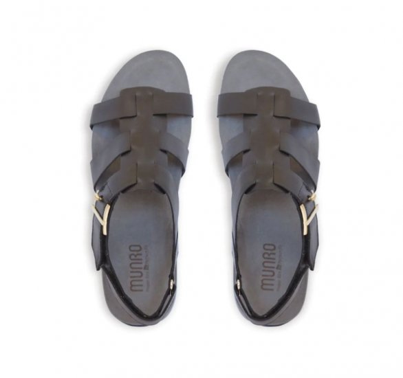 Munro Sandals | WOMEN'S FLYNN-Black Calf - Click Image to Close