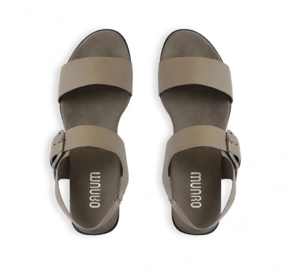 Munro Sandals | WOMEN'S CLEO-Vintage Khaki Leather - Click Image to Close