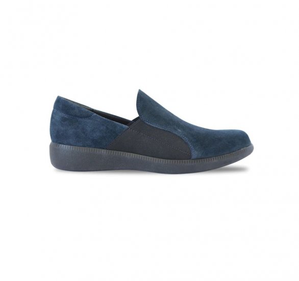 Munro Shoes | WOMEN'S CLAY-Navy Suede - Click Image to Close