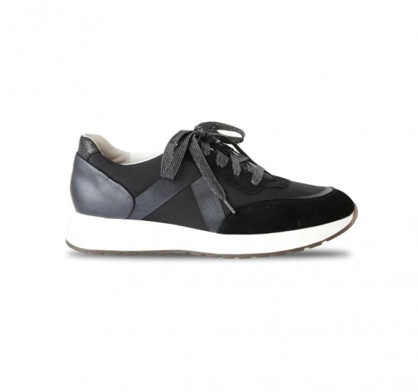 Munro Shoes | WOMEN'S PIPER-Black/Gunmetal Combo - Click Image to Close