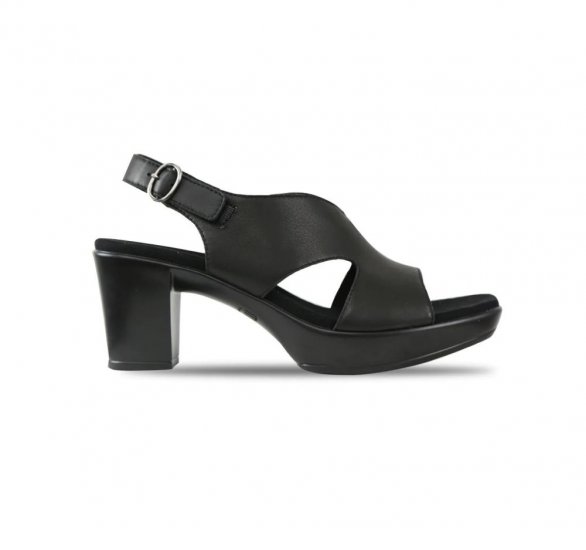 Munro Sandals | WOMEN'S JULIAN-Black Leather - Click Image to Close