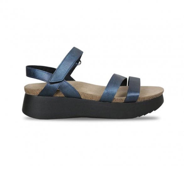 Munro Sandals | WOMEN'S JUNIPER-Blue Metallic - Click Image to Close