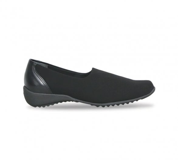 Munro Shoes | WOMEN'S TRAVELER-Black Stretch Fabric - Click Image to Close