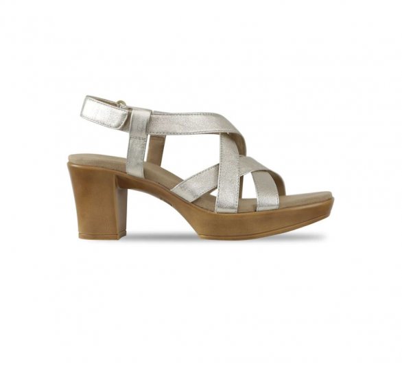 Munro Sandals | WOMEN'S MADDOX-Gold Leather - Click Image to Close