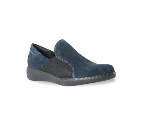 Munro Shoes | WOMEN'S CLAY-Navy Suede - Click Image to Close